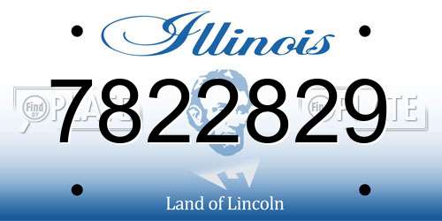 7822829 Illinois License Plate
