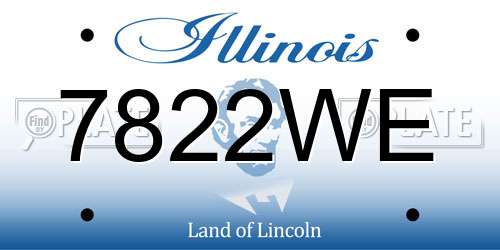 7822WE Illinois License Plate