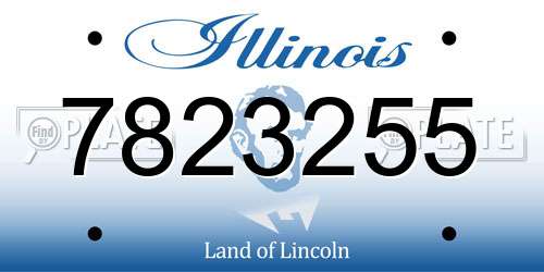 7823255 Illinois License Plate