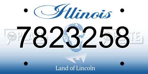 7823258 Illinois License Plate