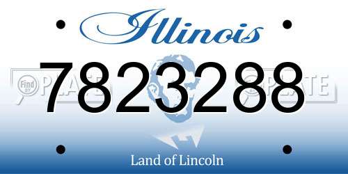 7823288 Illinois License Plate