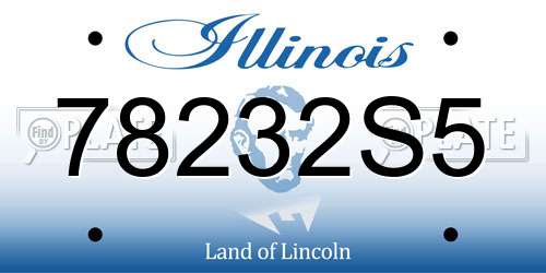 78232S5 Illinois License Plate