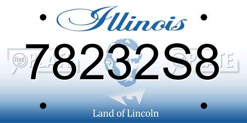 78232S8 Illinois License Plate