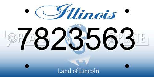 7823563 Illinois License Plate
