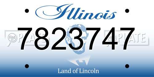 7823747 Illinois License Plate