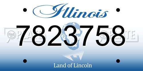 7823758 Illinois License Plate