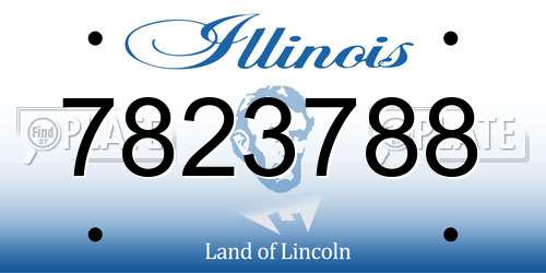 7823788 Illinois License Plate