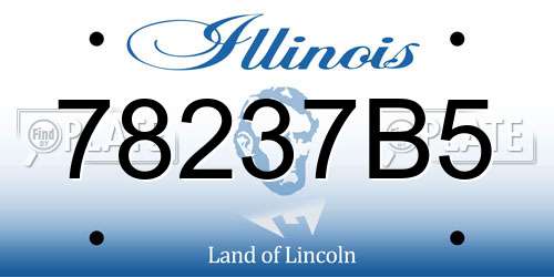78237B5 Illinois License Plate