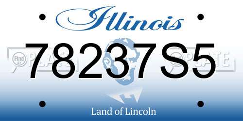 78237S5 Illinois License Plate