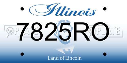 7825RO Illinois License Plate