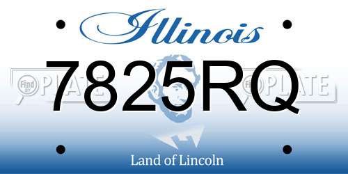 7825RQ Illinois License Plate