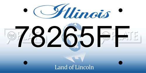 78265FF Illinois License Plate
