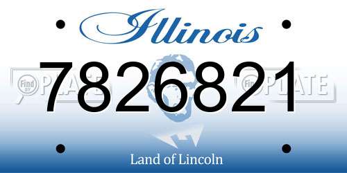 7826821 Illinois License Plate