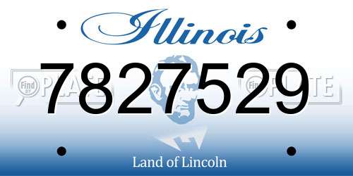 7827529 Illinois License Plate