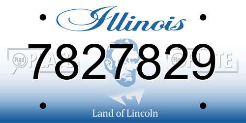 7827829 Illinois License Plate