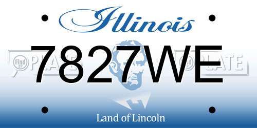 7827WE Illinois License Plate