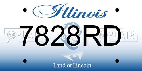 7828RD Illinois License Plate