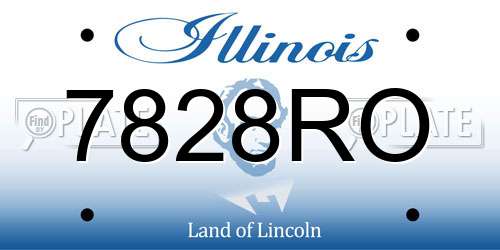 7828RO Illinois License Plate