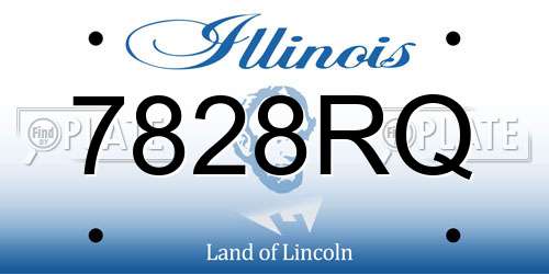 7828RQ Illinois License Plate