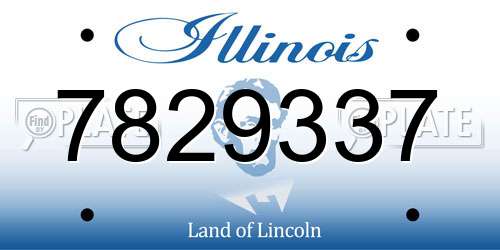 7829337 Illinois License Plate