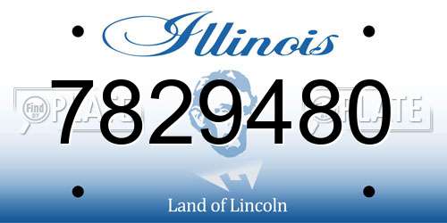 7829480 Illinois License Plate