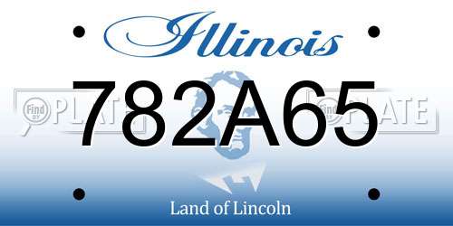 782A65 Illinois License Plate