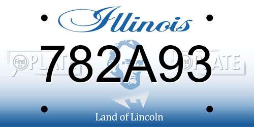 782A93 Illinois License Plate