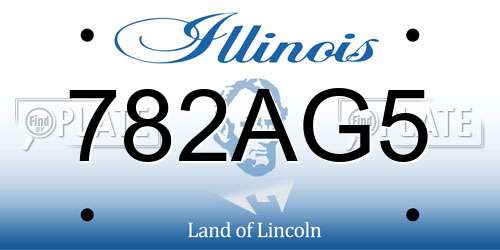 782AG5 Illinois License Plate