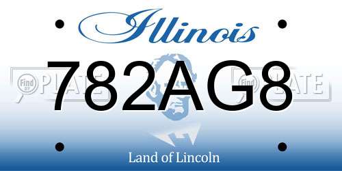 782AG8 Illinois License Plate