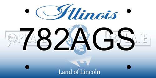 782AGS Illinois License Plate