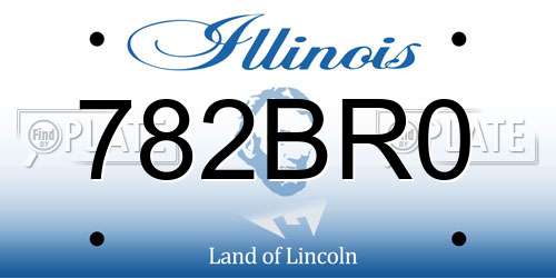 782BR0 Illinois License Plate