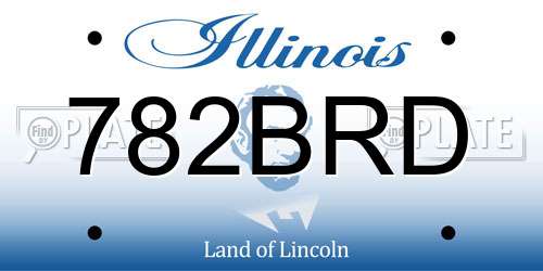 782BRD Illinois License Plate