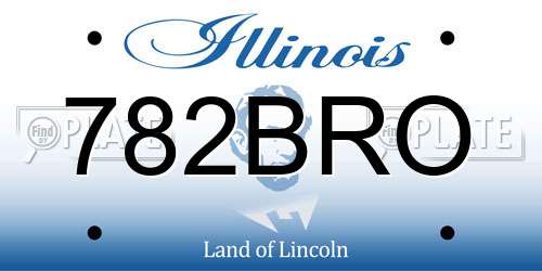 782BRO Illinois License Plate
