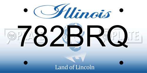 782BRQ Illinois License Plate