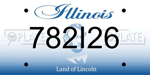782I26 Illinois License Plate