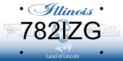 782IZG Illinois License Plate