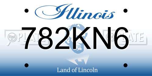 782KN6 Illinois License Plate