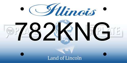 782KNG Illinois License Plate