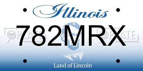 782MRX Illinois License Plate