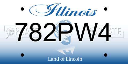 782PW4 Illinois License Plate