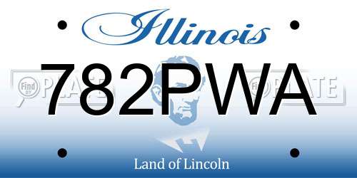 782PWA Illinois License Plate