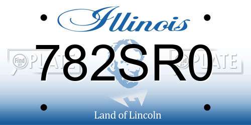 782SR0 Illinois License Plate