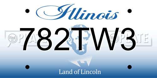 782TW3 Illinois License Plate
