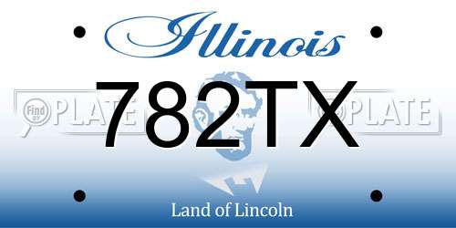 782TX Illinois License Plate