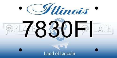 7830FI Illinois License Plate