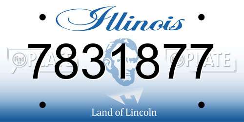 7831877 Illinois License Plate
