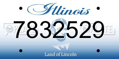 7832529 Illinois License Plate
