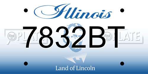 7832BT Illinois License Plate