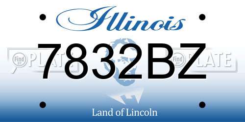 7832BZ Illinois License Plate