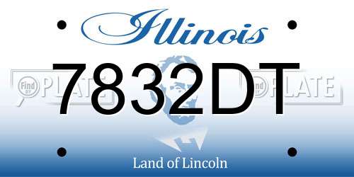 7832DT Illinois License Plate